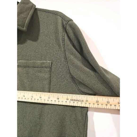 NWT LL Bean Men's Med-Tall Henley Fleece Pullover Basil Green Comfy Soft Preppy - Picture 6 of 7